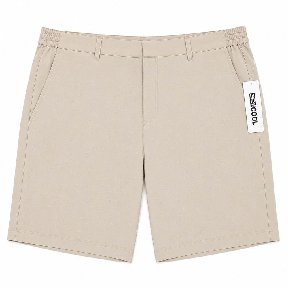 32‎ Degrees Cool Shorts Mens Sz  20 Pure Cashmere Beige Performance Stretch Golf